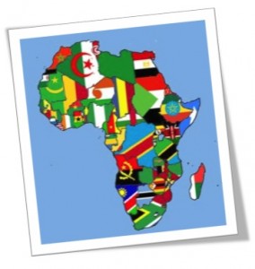 carte afrique drapeau